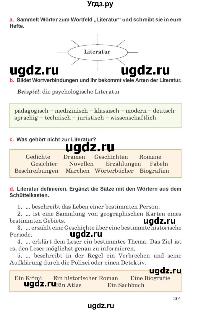 ГДЗ (Учебник) по немецкому языку 8 класс Будько А.Ф. / страница номер / 201