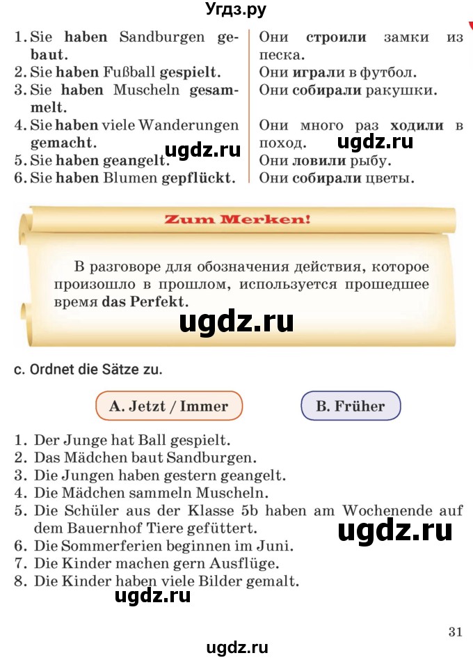 ГДЗ (Учебник) по немецкому языку 5 класс Будько А.Ф. / часть 1. страница / 31