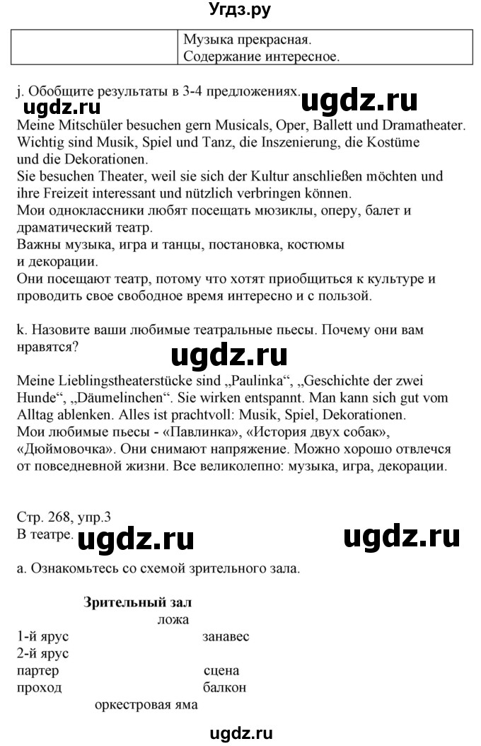 ГДЗ (Решебник) по немецкому языку 9 класс Будько А.Ф. / страница номер / 268(продолжение 2)