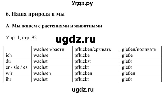 ГДЗ (Решебник) по немецкому языку 6 класс (рабочая тетрадь) Будько А.Ф. / страница / 92