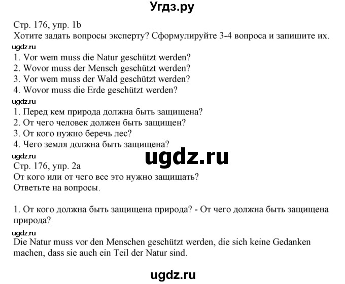 ГДЗ (Решебник) по немецкому языку 11 класс Будько А.Ф. / страница / 176