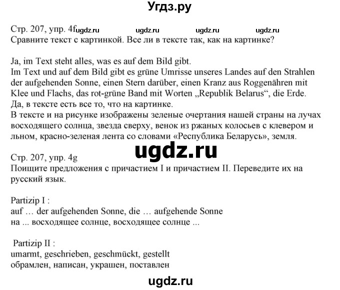 ГДЗ (Решебник) по немецкому языку 11 класс Будько А.Ф. / страница / 207(продолжение 2)