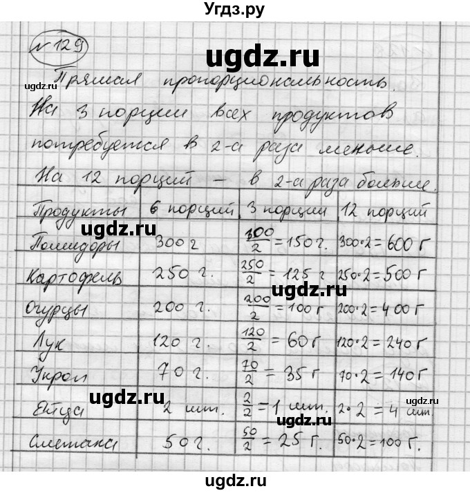 ГДЗ (Решебник) по алгебре 7 класс Бунимович Е.А. / упражнение номер / 129