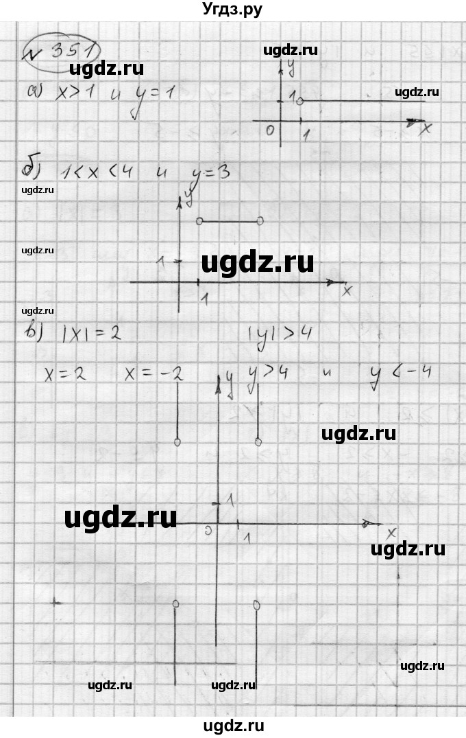 ГДЗ (Решебник) по алгебре 7 класс Бунимович Е.А. / упражнение номер / 351
