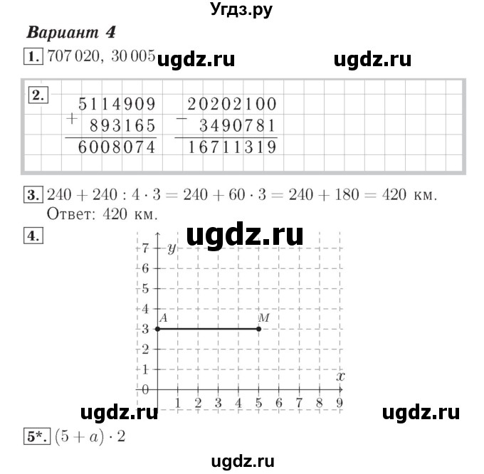 ГДЗ (Решебник №2) по математике 4 класс (тетрадь для контрольных работ) Рудницкая В.Н. / страница номер / 21