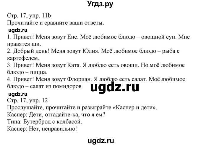 ГДЗ (Решебник) по немецкому языку 3 класс Будько А.Ф. / часть 2. страница / 17