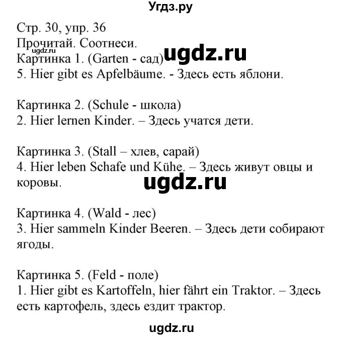 ГДЗ (Решебник) по немецкому языку 3 класс (Wunderkinder Plus) Захарова О.Л. / часть 1. страница номер / 30