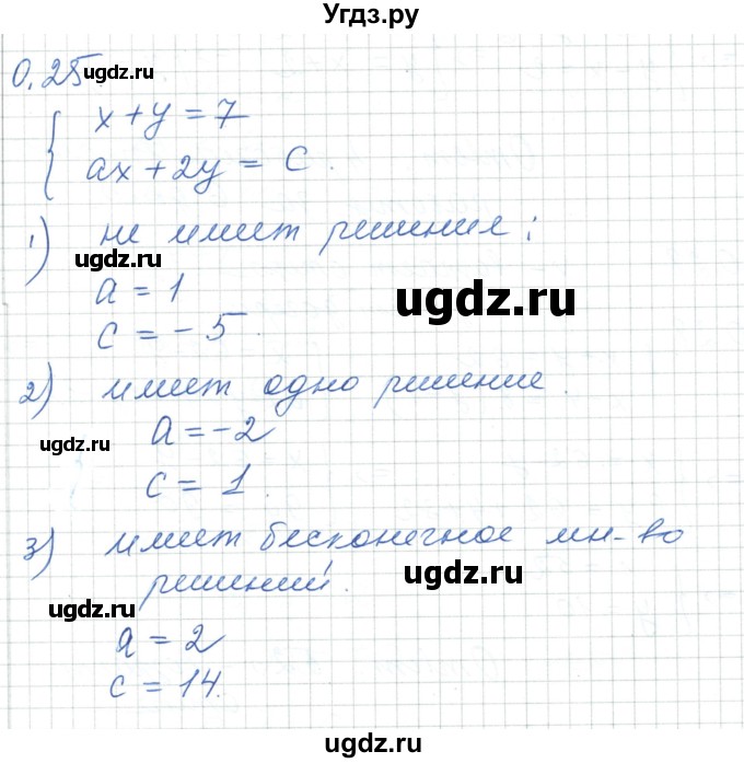ГДЗ (Решебник) по алгебре 7 класс Шыныбеков А.Н. / повторение / упражнение / 0.25