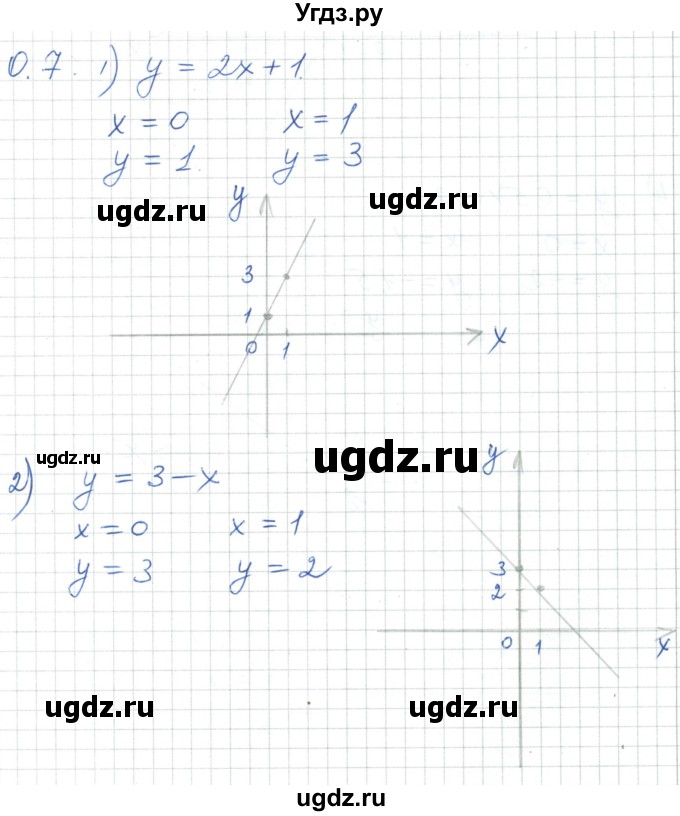 ГДЗ (Решебник) по алгебре 7 класс Шыныбеков А.Н. / повторение / упражнение / 0.7