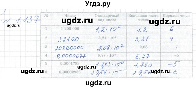 ГДЗ (Решебник) по алгебре 7 класс Шыныбеков А.Н. / раздел 1 / 1.137