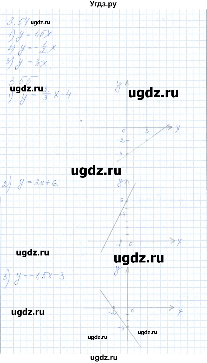 ГДЗ (Решебник) по алгебре 7 класс Шыныбеков А.Н. / раздел 3 / 3.54