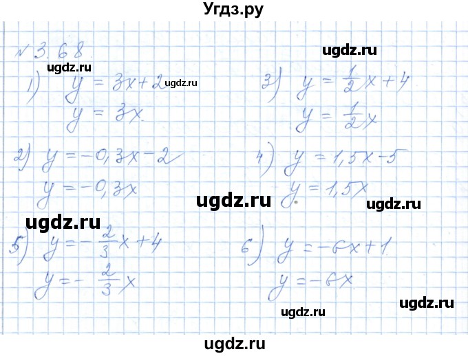 ГДЗ (Решебник) по алгебре 7 класс Шыныбеков А.Н. / раздел 3 / 3.68