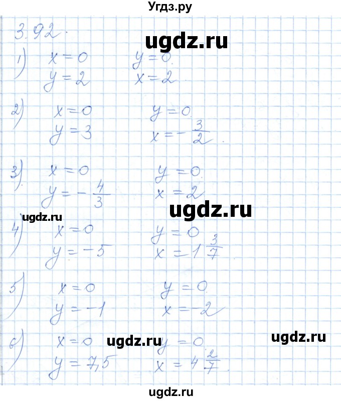 ГДЗ (Решебник) по алгебре 7 класс Шыныбеков А.Н. / раздел 3 / 3.92