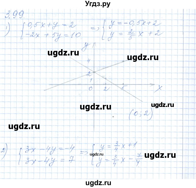 ГДЗ (Решебник) по алгебре 7 класс Шыныбеков А.Н. / раздел 3 / 3.99