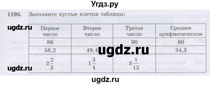 ГДЗ (Учебник) по математике 6 класс Алдамуратова Т.А. / упражнение номер / 1195