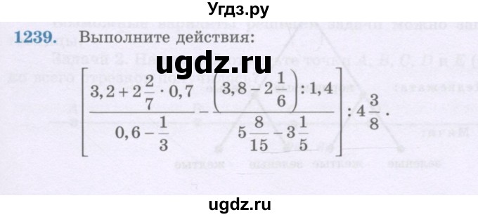 ГДЗ (Учебник) по математике 6 класс Алдамуратова Т.А. / упражнение номер / 1239