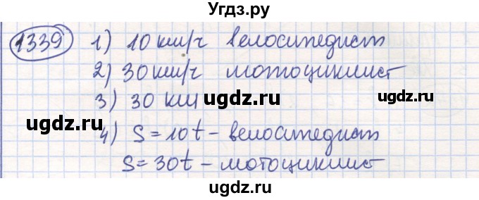 ГДЗ (Решебник) по математике 6 класс Алдамуратова Т.А. / упражнение номер / 1339