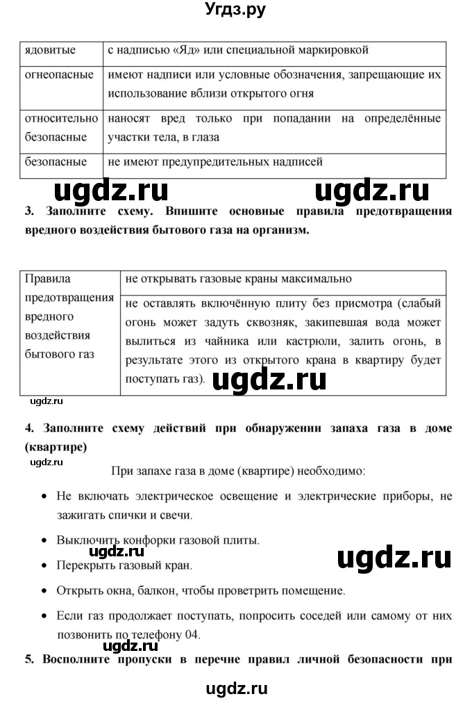 ГДЗ (Решебник) по обж 5 класс (рабочая тетрадь) Латчук В.Н. / параграф / 7(продолжение 2)