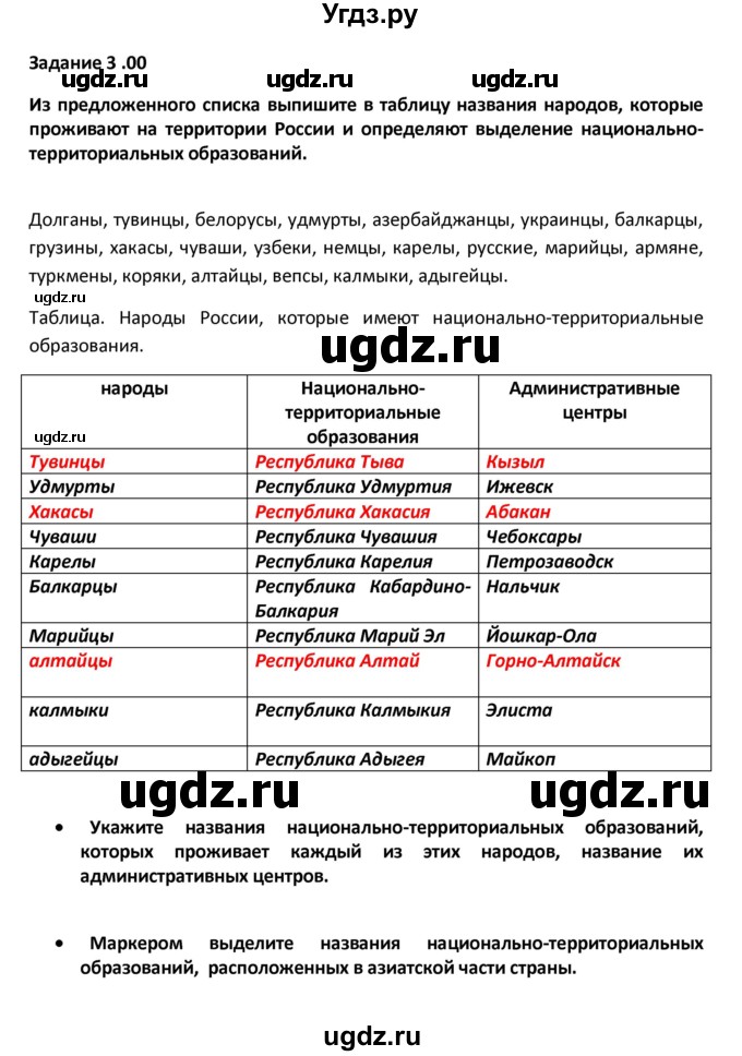 ГДЗ (Решебник) по географии 8 класс (тетрадь-тренажёр) Ольховая Н.В. / страница / 100(продолжение 2)