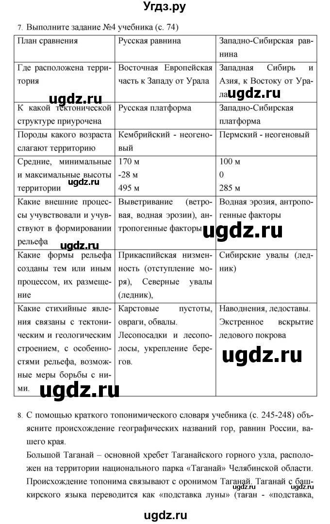 ГДЗ (Решебник) по географии 8 класс (рабочая тетрадь) Баринова И.И. / страница / 29–31(продолжение 3)