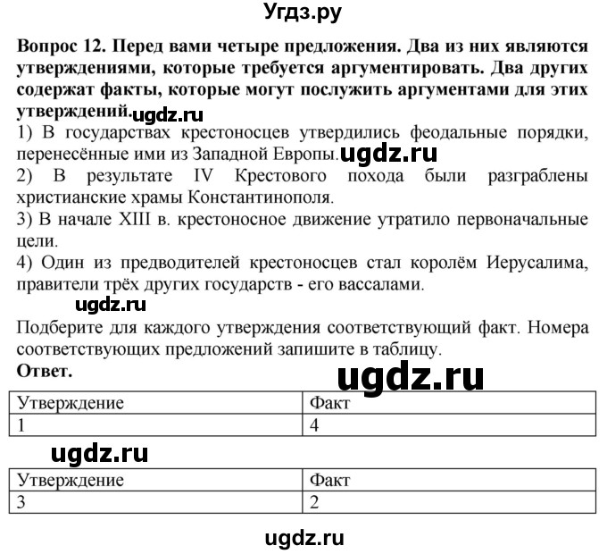 ГДЗ (Решебник 2019) по истории 6 класс (тетрадь-экзаменатор) Уколова И.Е. / страница / 16