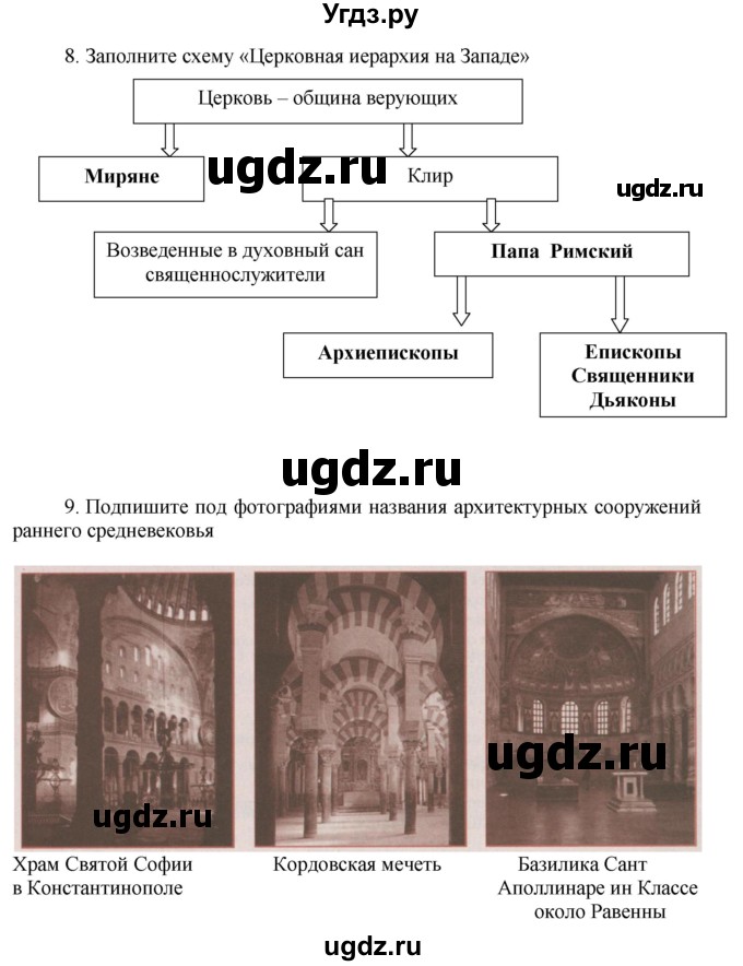 ГДЗ (Решебник 2017) по истории 6 класс (тетрадь-экзаменатор) Уколова И.Е. / страница / 13