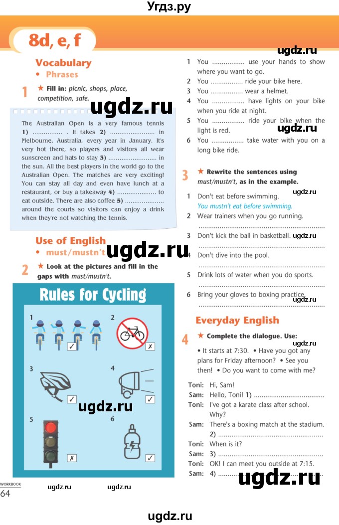 ГДЗ (Учебник) по английскому языку 5 класс (рабочая тетрадь Excel) Эванс В. / страница / 64