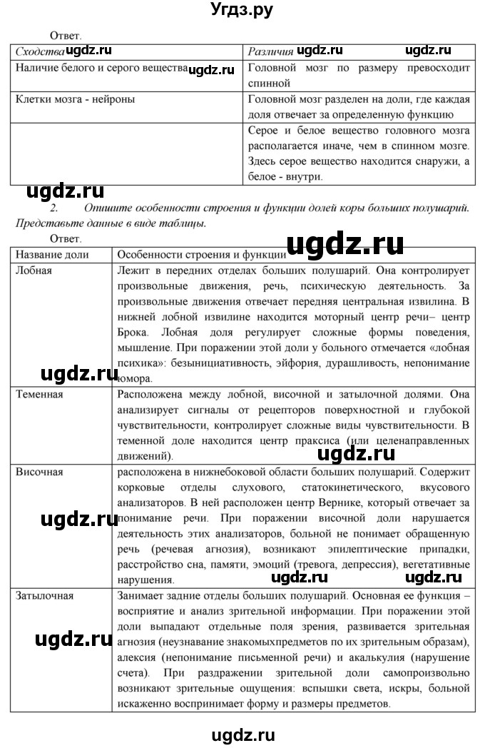 ГДЗ (Решебник) по биологии 7 класс Соловьева А.Р. / страница / 146(продолжение 3)