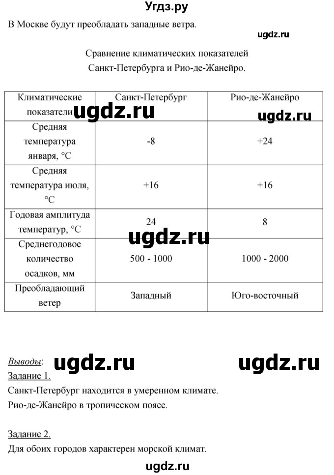 ГДЗ (Решебник) по географии 5 класс Климанова О.А. / параграф / 52(продолжение 3)