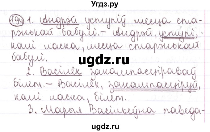 ГДЗ (Решебник №1) по белорусскому языку 5 класс Валочка Г.М. / частка 1. практыкаванне / 194