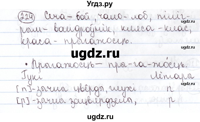 ГДЗ (Решебник №1) по белорусскому языку 5 класс Валочка Г.М. / частка 2. практыкаванне / 224