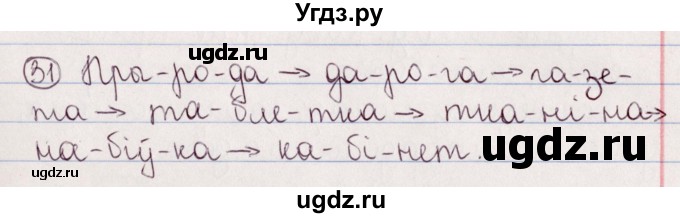 ГДЗ (Решебник №1) по белорусскому языку 5 класс Валочка Г.М. / частка 2. практыкаванне / 31