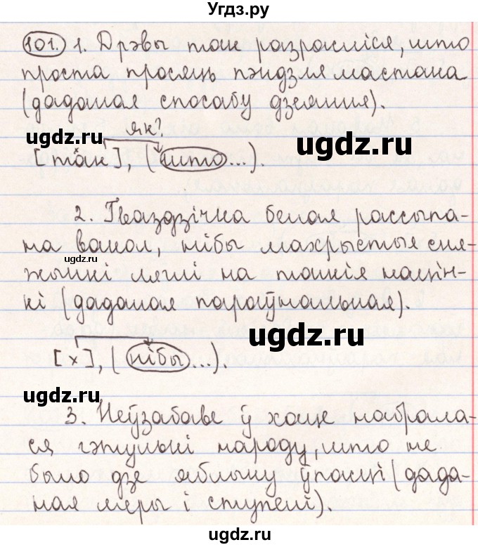 ГДЗ (Решебник №1) по белорусскому языку 9 класс Гарзей Н. М. / практыкаванне / 101