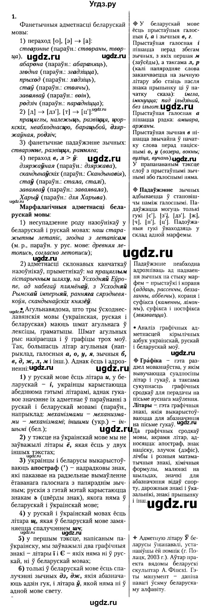 ГДЗ (Решебник №2) по белорусскому языку 9 класс Гарзей Н. М. / практыкаванне / 1
