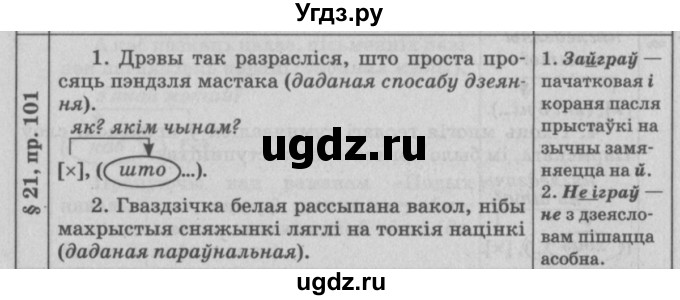 ГДЗ (Решебник №3) по белорусскому языку 9 класс Гарзей Н. М. / практыкаванне / 101