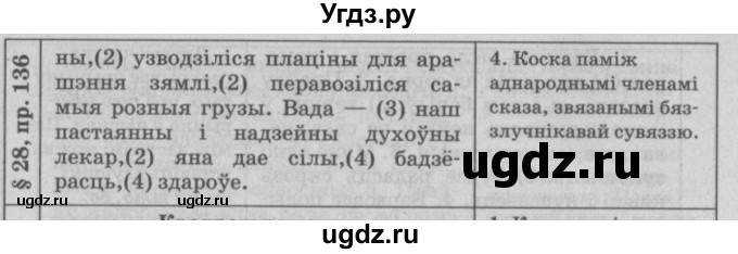 ГДЗ (Решебник №3) по белорусскому языку 9 класс Гарзей Н. М. / практыкаванне / 136(продолжение 2)