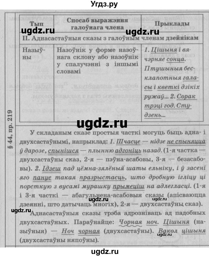 ГДЗ (Решебник №3) по белорусскому языку 9 класс Гарзей Н. М. / практыкаванне / 219(продолжение 3)