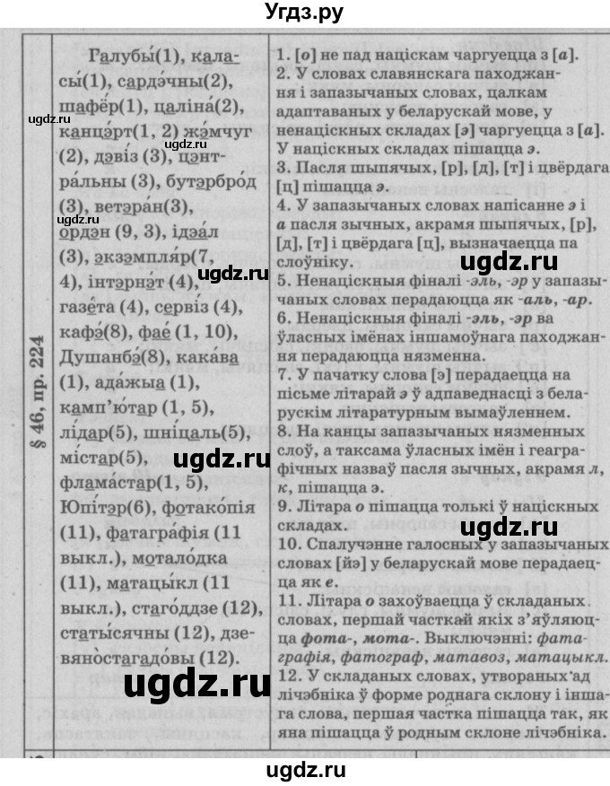 ГДЗ (Решебник №3) по белорусскому языку 9 класс Гарзей Н. М. / практыкаванне / 224