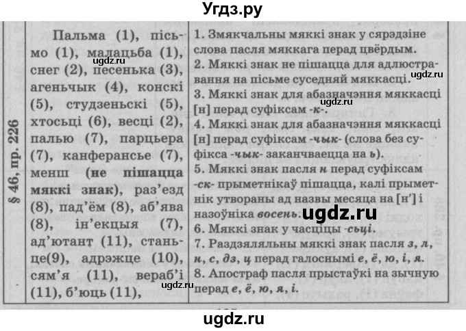 ГДЗ (Решебник №3) по белорусскому языку 9 класс Гарзей Н. М. / практыкаванне / 226