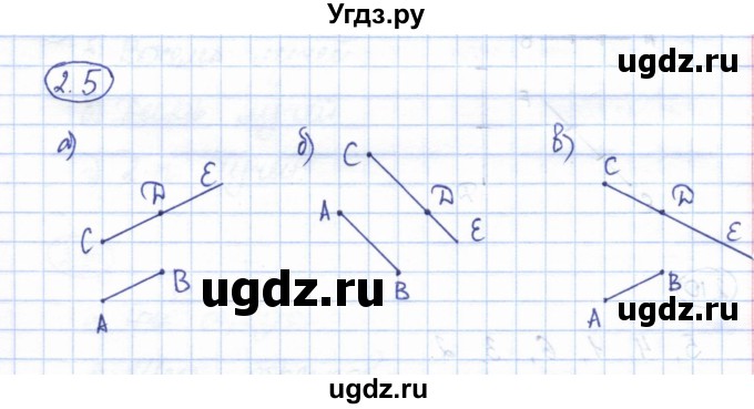 ГДЗ (Решебник) по геометрии 7 класс Смирнов В.А. / упражнение / параграф 2 / 2.5