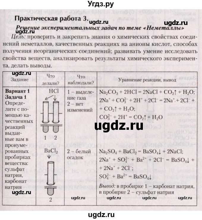 ГДЗ (Решебник №2) по химии 9 класс Шиманович И.Е. / практическая работа / 3