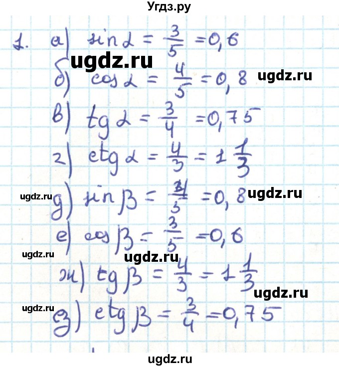 ГДЗ (Решебник) по геометрии 9 класс Казаков В.В. / задача / 1