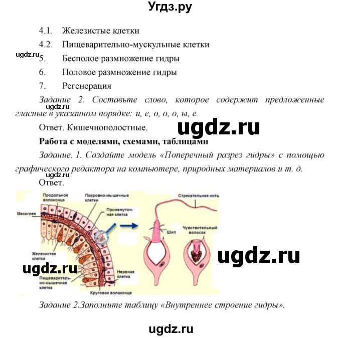 ГДЗ (Решебник) по биологии 7 класс Сивоглазов В.И. / параграф / 6(продолжение 10)