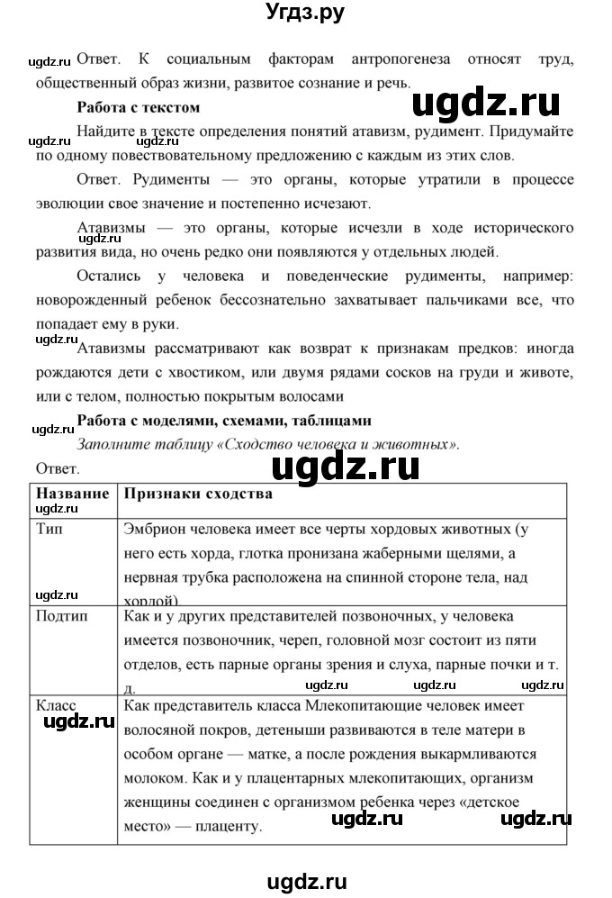 ГДЗ (Решебник) по биологии 8 класс Сивоглазов В.И. / параргаф / 2(продолжение 6)