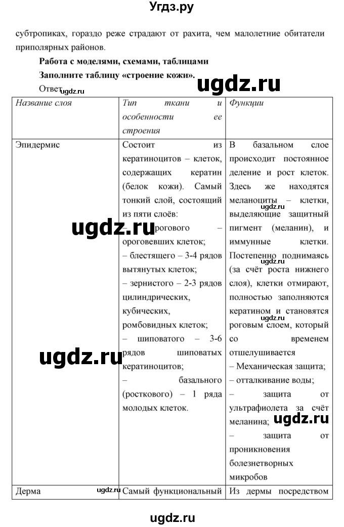 ГДЗ (Решебник) по биологии 8 класс Сивоглазов В.И. / параргаф / 42(продолжение 4)