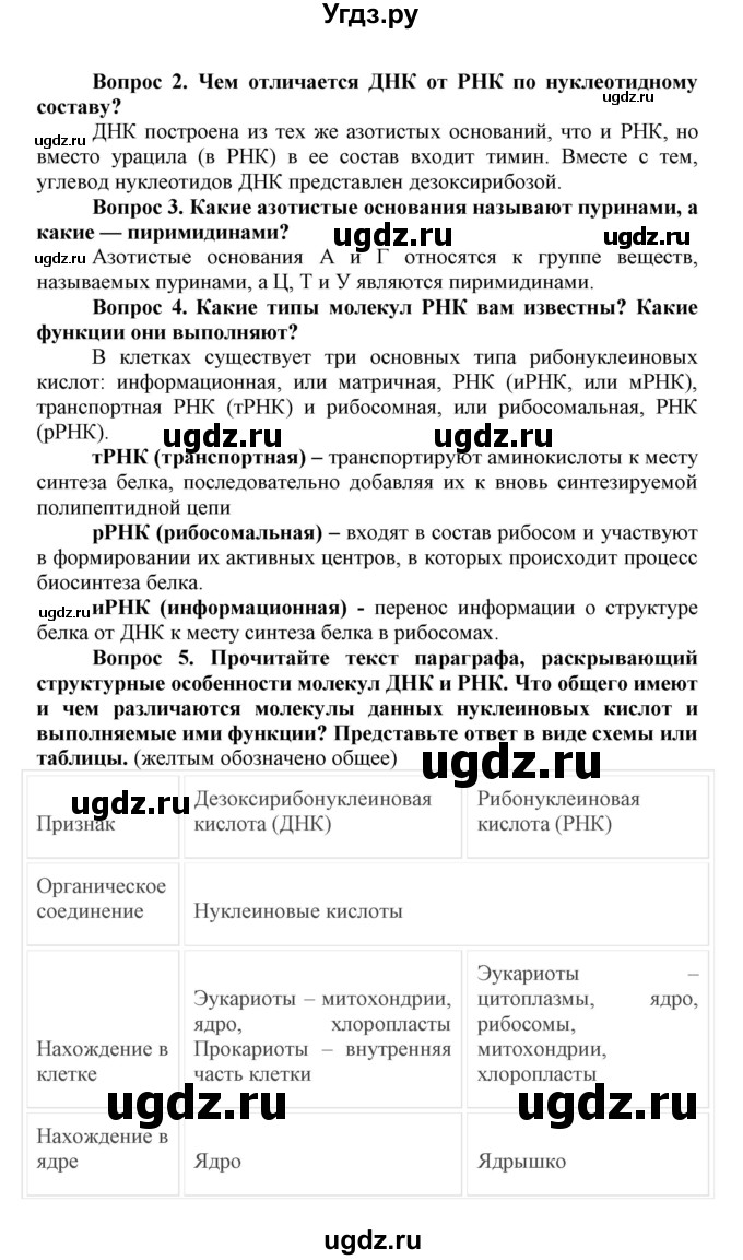 ГДЗ (Решебник) по биологии 10 класс Пасечник В.В. / параграф / 14(продолжение 2)