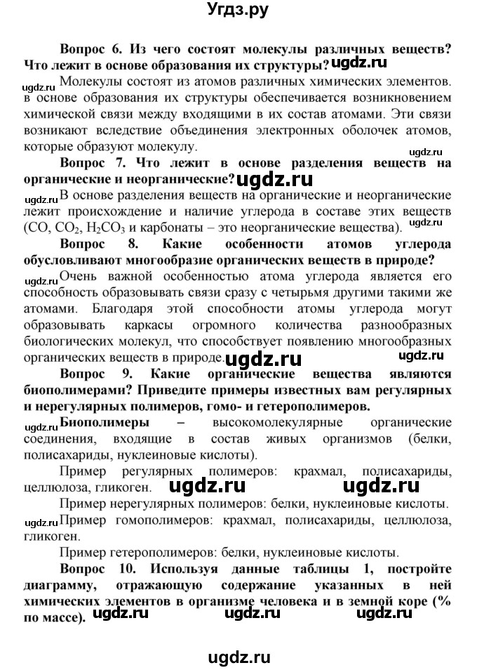 ГДЗ (Решебник) по биологии 10 класс Пасечник В.В. / параграф / 6(продолжение 3)