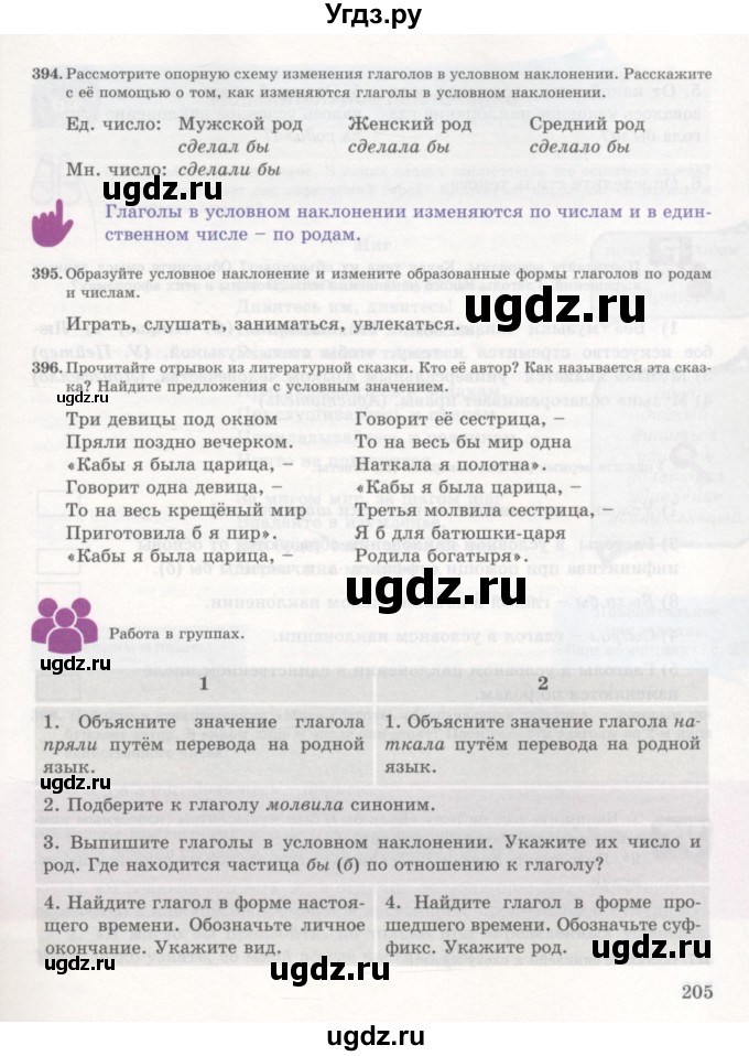 ГДЗ (Учебник) по русскому языку 7 класс Жанпейс У.А. / страница / 205