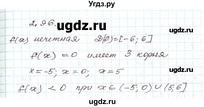 ГДЗ (Решебник) по алгебре 9 класс Арефьева И.Г. / глава 2 / упражнение / 2.96