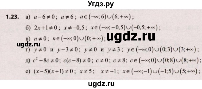 ГДЗ (Решебник №2) по алгебре 9 класс Арефьева И.Г. / глава 1 / упражнение / 1.23